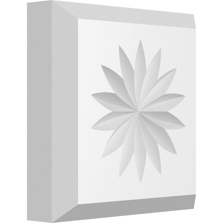 Ekena Millwork Standard Sedgwick Flower Rosette With Beveled Edge, 3"W x 3"H x 3/4"P ROSP030X030X075SDG10